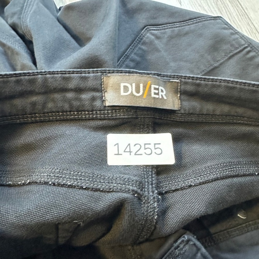 Duer DU/ER N2X Relax Taper Jeans Mens 36x30 Black Denim Stretch Performance Men - Picture 9 of 12